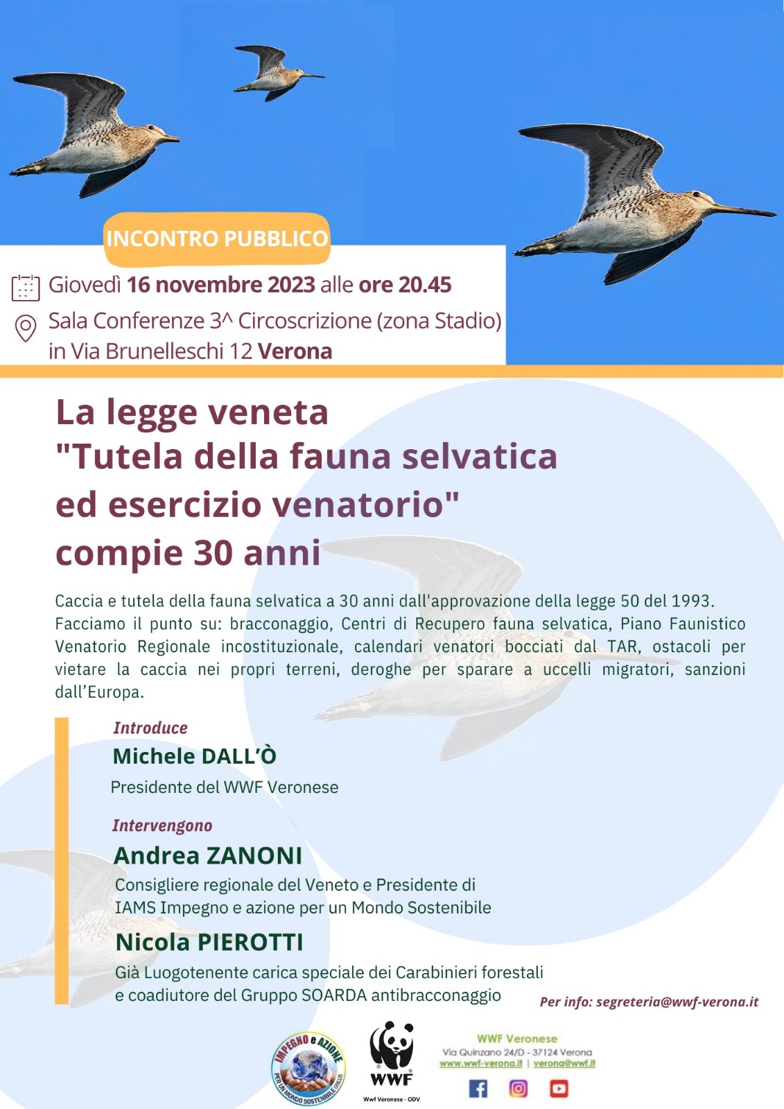 La legge veneta Tutela della fauna selvatica ed esercizio venatorio compie 30 anni