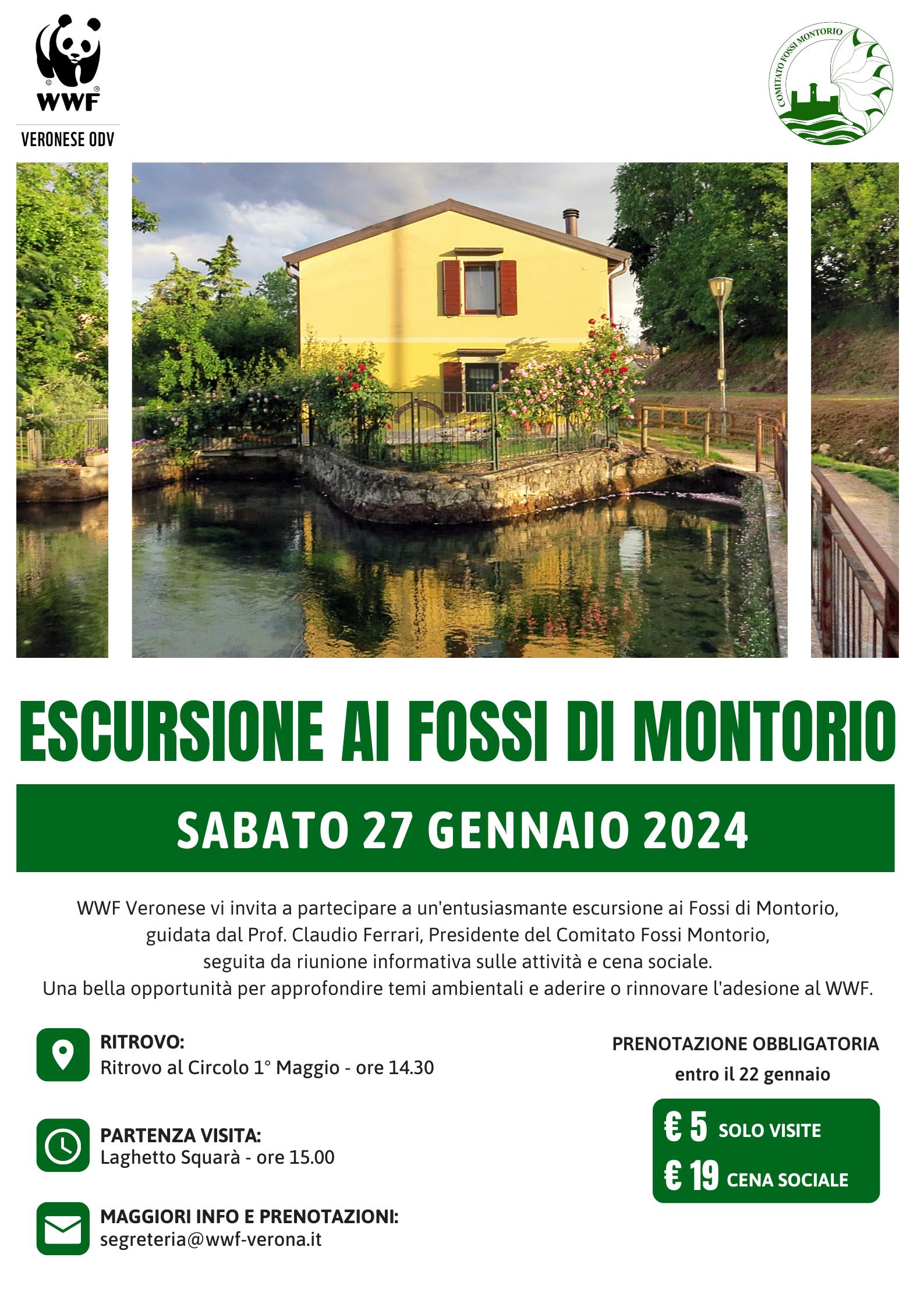 locandina escursione e cena sociale con wwf a Montorio 2024