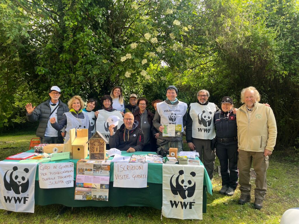 I volontari WWF al 25 aprile all'Oasi del Busatello