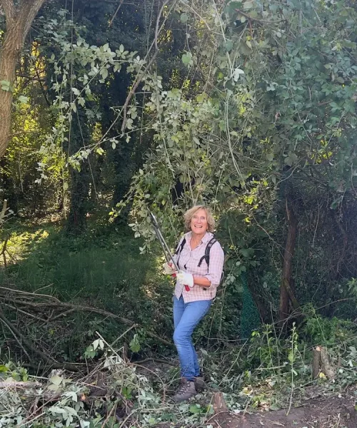 Volontari alla giornata di segnaletica e manutenzione all'Oasi del Busatello