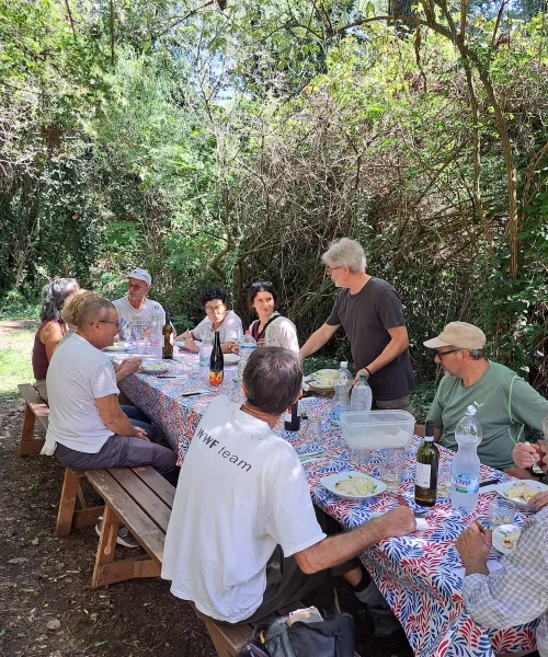 Volontari alla giornata di segnaletica e manutenzione all'Oasi del Busatello