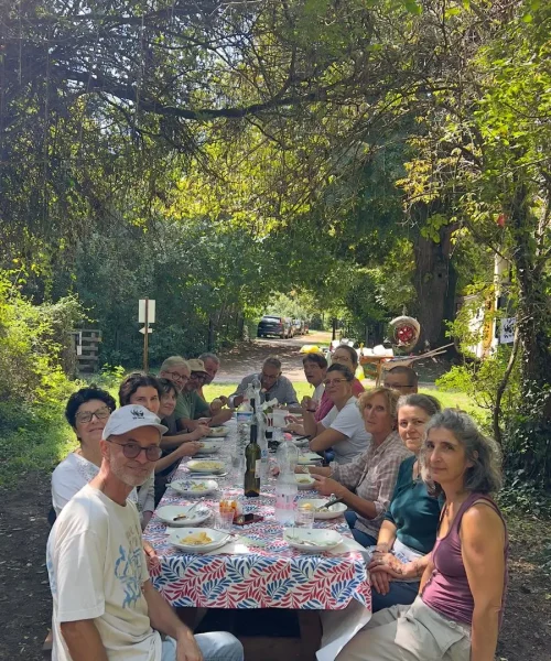 Volontari alla giornata di segnaletica e manutenzione all'Oasi del Busatello